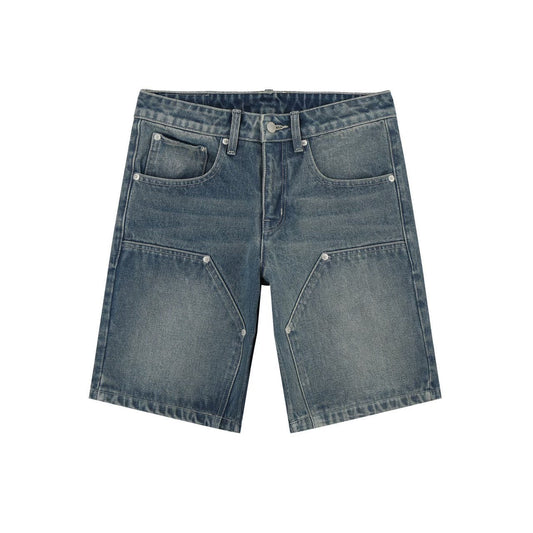 DOUBLE KNEE DENIM SHORTS MB