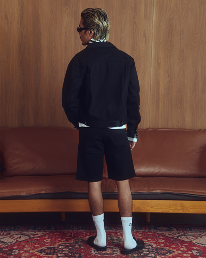 DOUBLE KNEE LASER BK SHORT